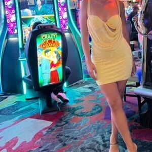 Oh Polly Dazzling Yellow Mini Dress